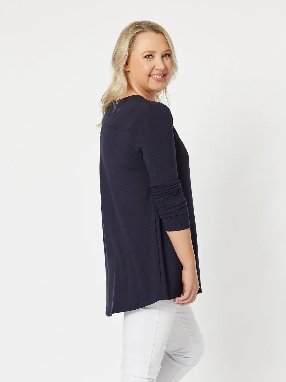 Thumbnail: KEELY BASIC LONG SLEEVE T-SHIRT - NAVY