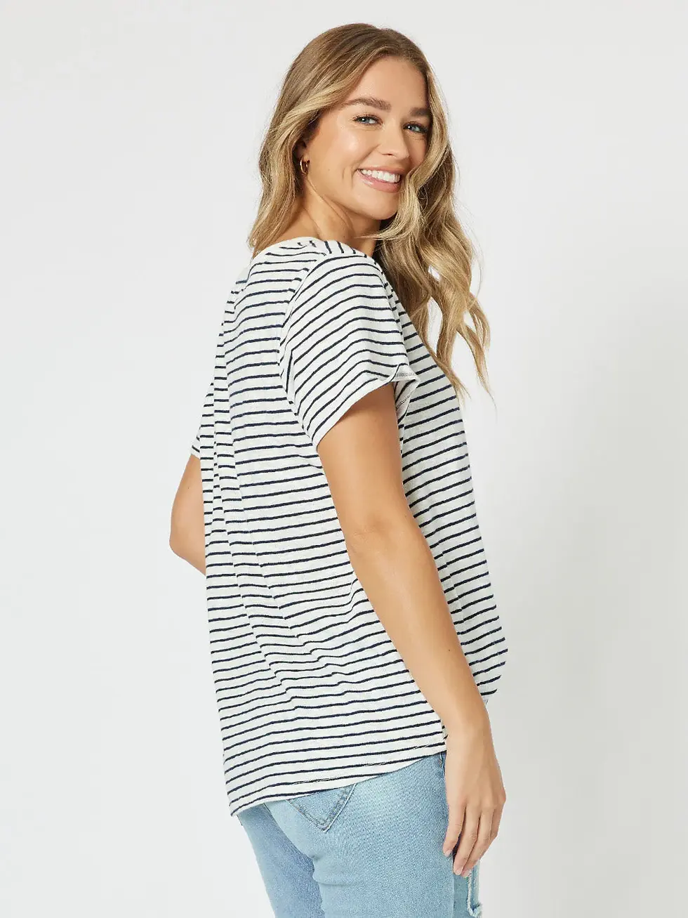 Thumbnail: SCOUT STRIPE TEE - MARINE WHITE
