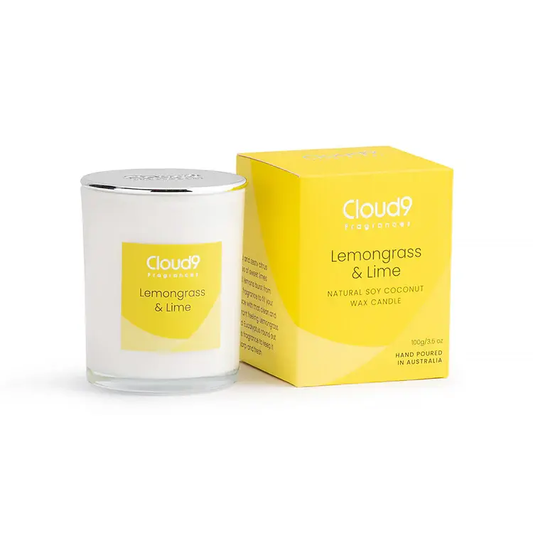 Lemongrass & Lime Scented Candle Small - 100gms