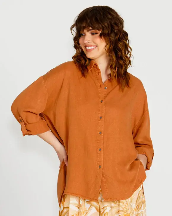 Thumbnail: ZAHLIA SHIRT - SANDY TAN