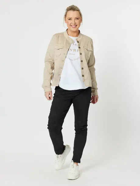 Thumbnail: LA STRETCH PULL ON JEAN - BLACK