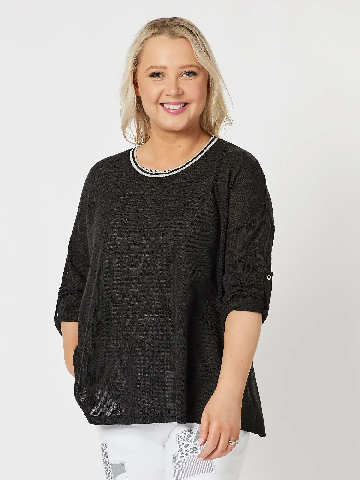 LILY 2 IN 1 TOP - BLACK