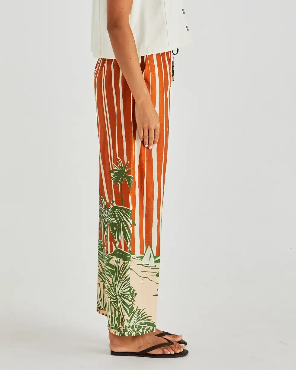 Thumbnail: MINA ELASTICATED PANT - ORANGE