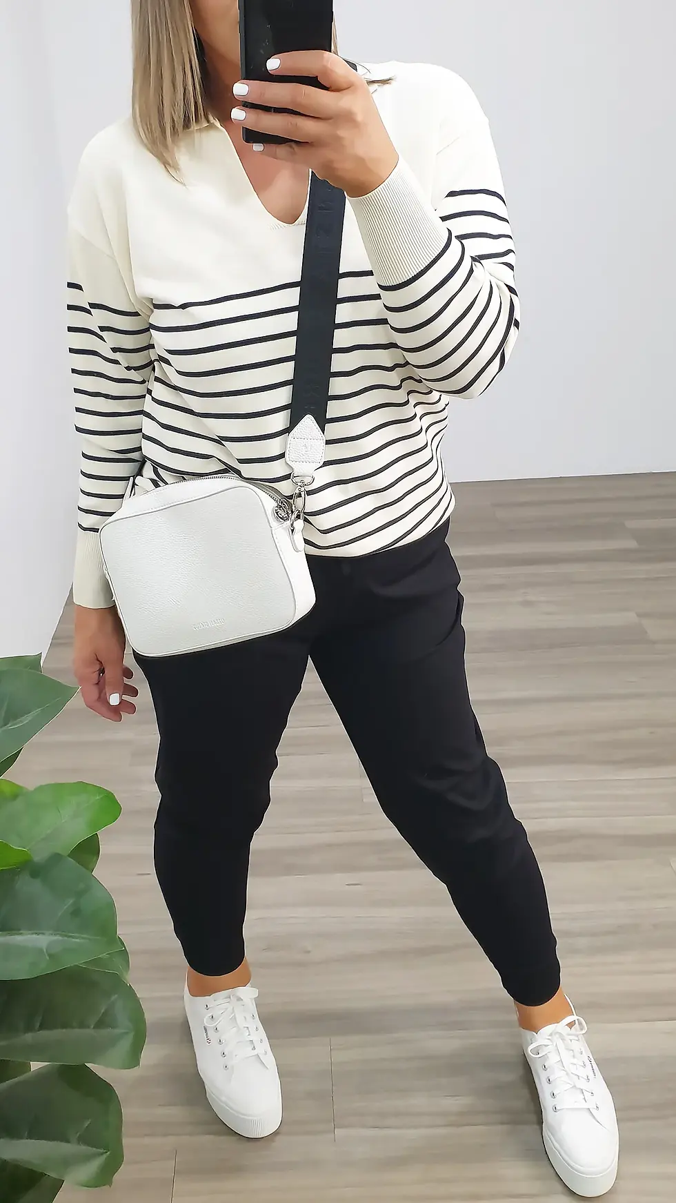 Thumbnail: ESME KNIT JUMPER - NAVY BOAT STRIPE