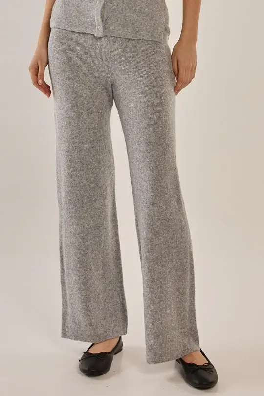 NASH KNIT PANT - GREY MERLE