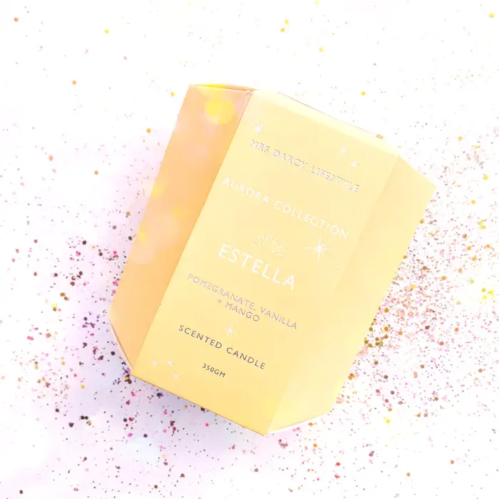 Thumbnail: AURORA CANDLE - ESTELLA - POMEGRANATE, VANILLA + MANGO