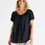 Thumbnail: CORAL SHIRRED TEE - BLACK