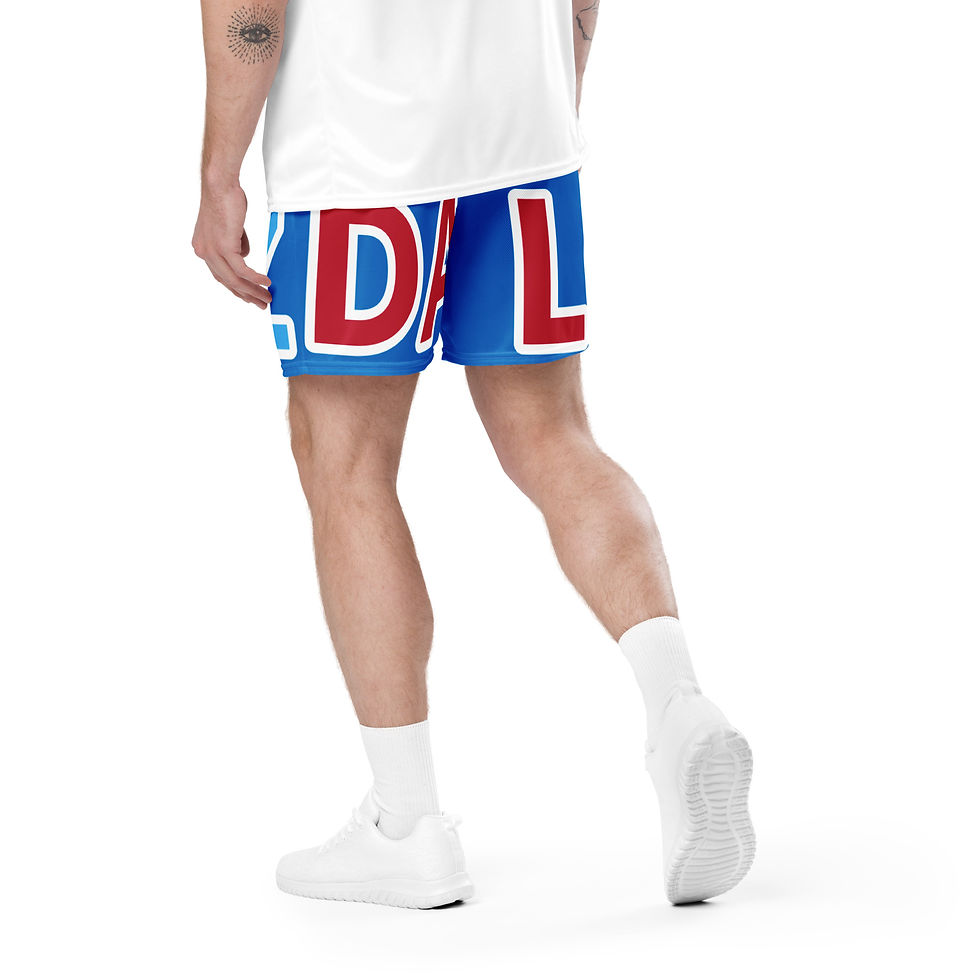 Thumbnail: BUGZ DALE Print Unisex Mesh Shorts BL
