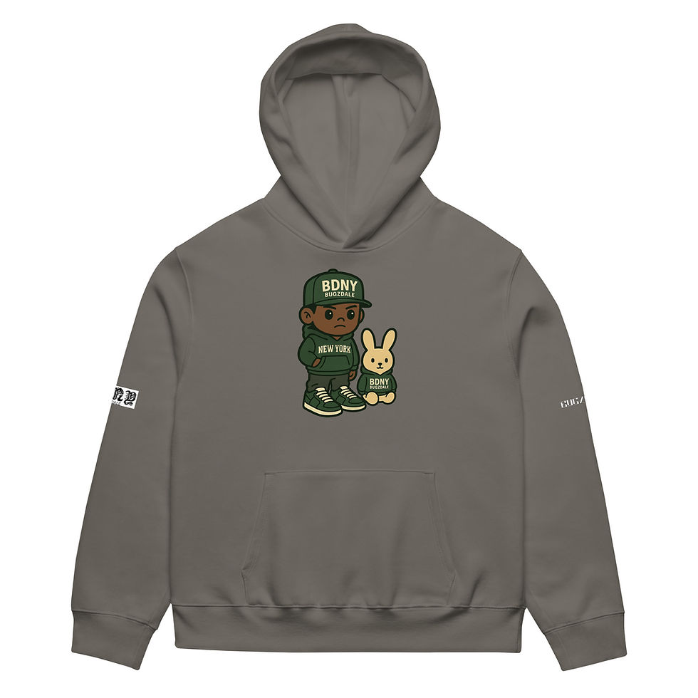 Thumbnail: A Bugzy print Oversized heavyweight hoodie 
