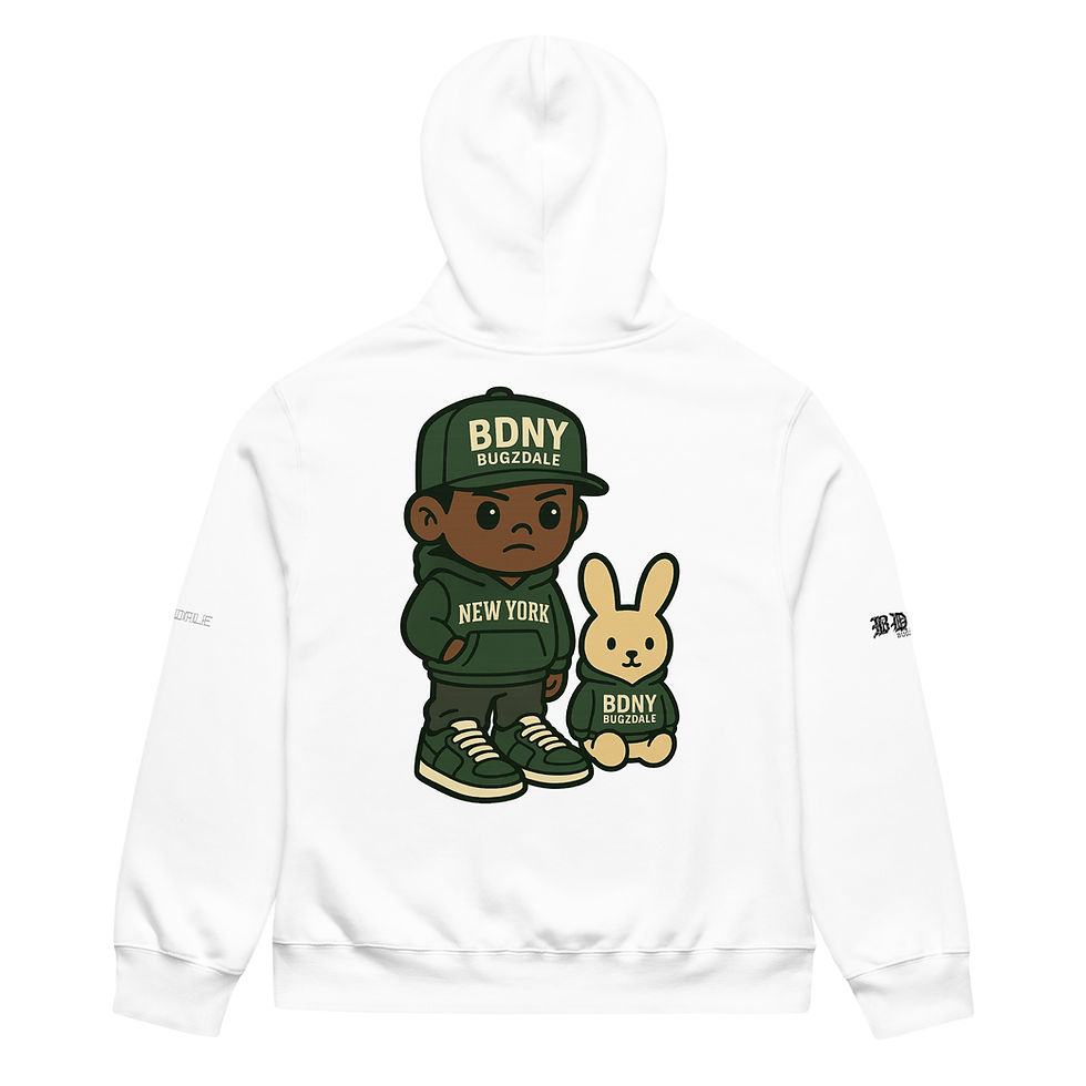 Thumbnail: A Bugzy print back Oversized heavyweight hoodie