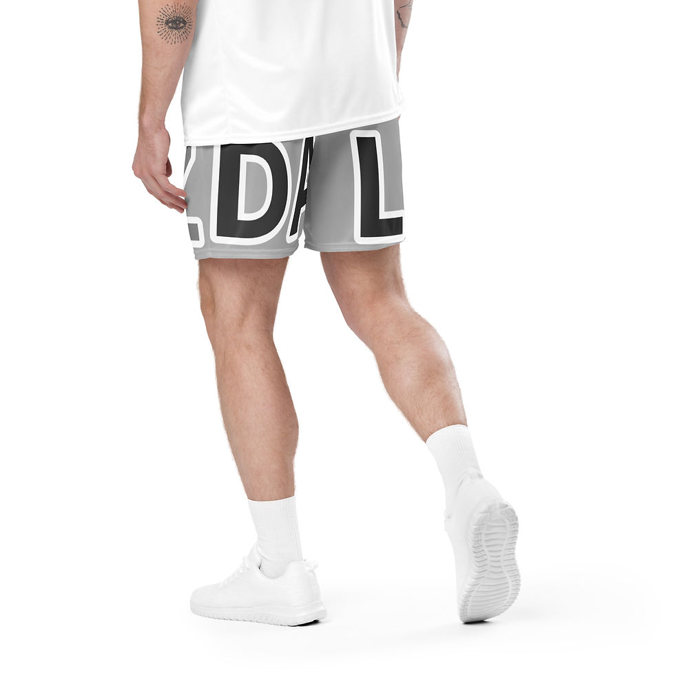 Thumbnail: BUGZ DALE Print Unisex Mesh Shorts LGR