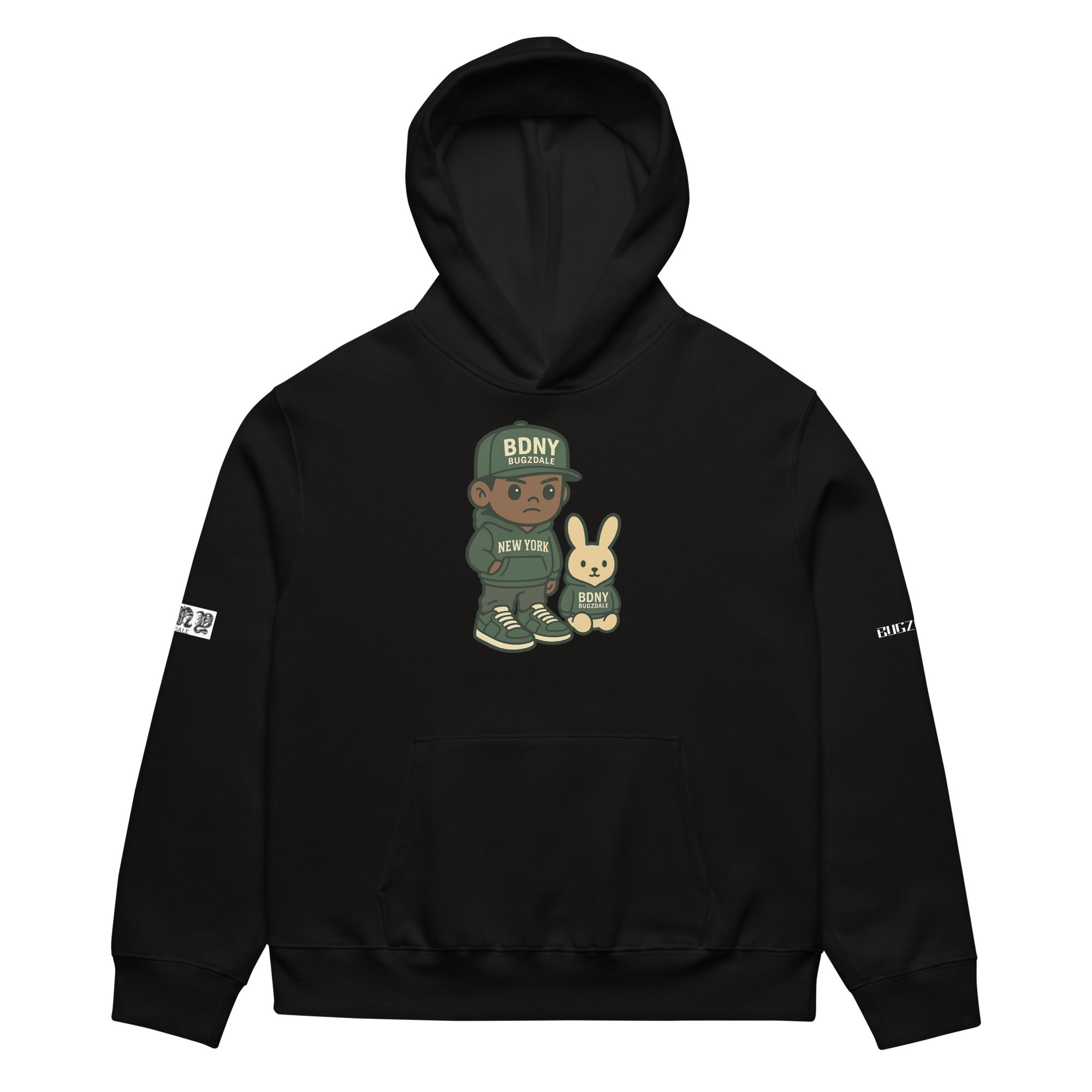 A Bugzy print Oversized heavyweight hoodie