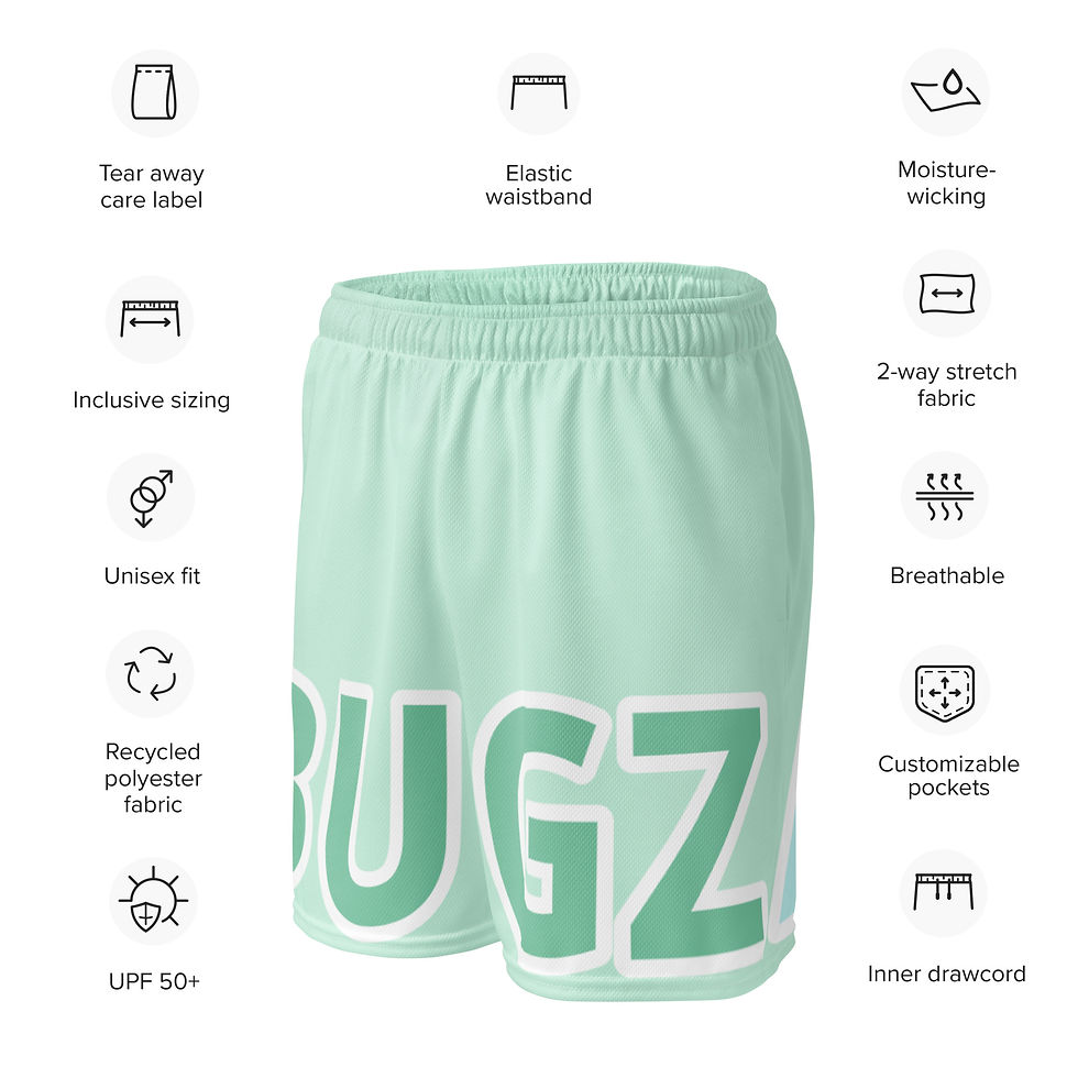 Thumbnail: BUGZ DALE Print Unisex Mesh Shorts TB