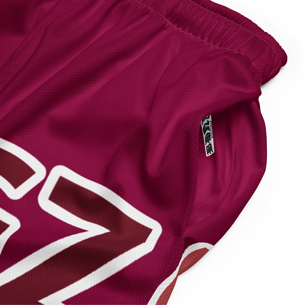 Thumbnail: BUGZ DALE Print Unisex Mesh Shorts BUR