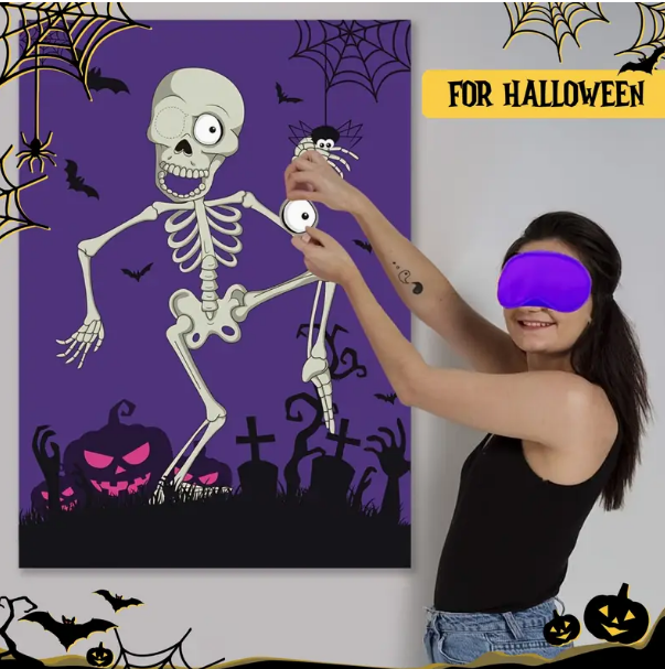 Halloween Party Game - Pin The Eyeball