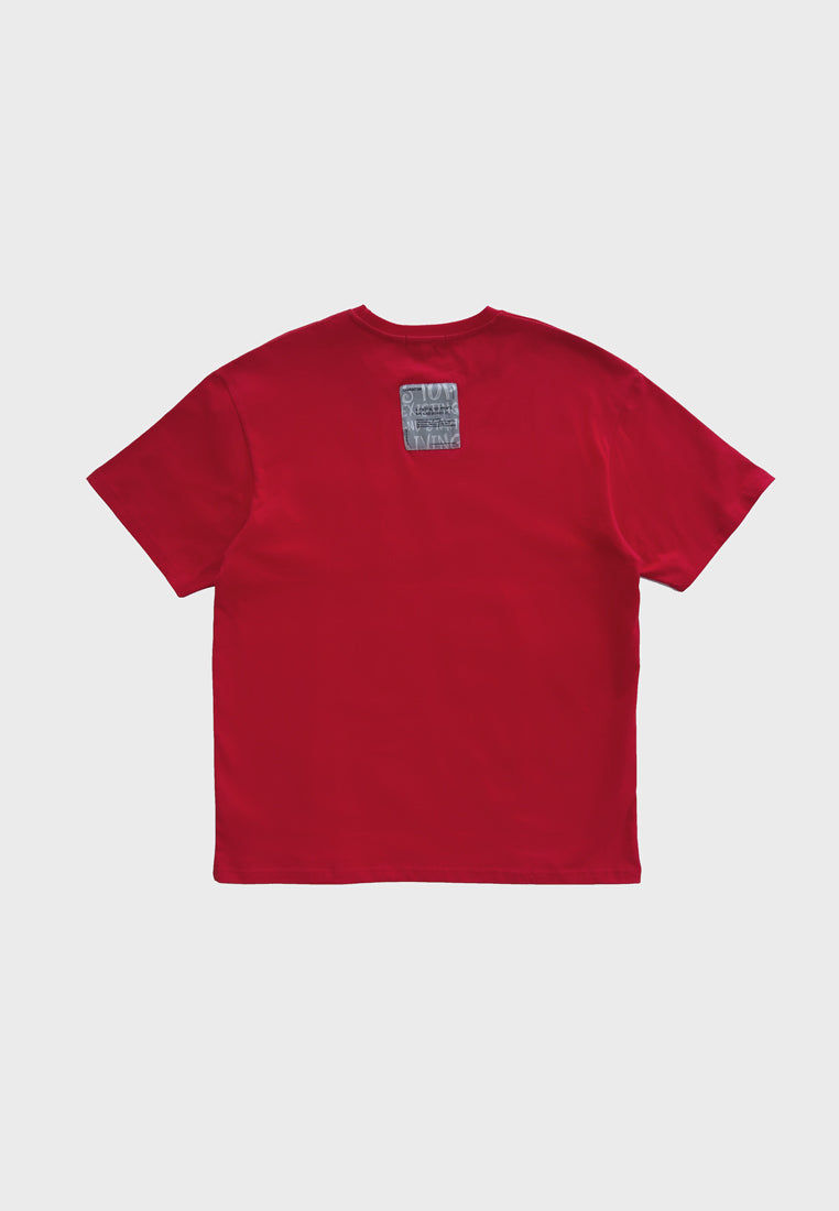 Thumbnail: Men Plain Fashion Tee Short Sleeve Red