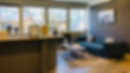 Tranquil waiting area inside Mount Pleasant Massage Therapy's 3140 Main Street clinic in Vancouver.