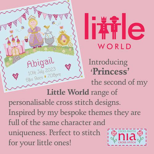 Princess Nia Cross Stitch I Chart I Kit I Personalised