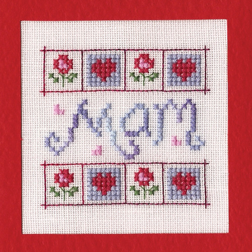 C073 Mam / Mum / Mom Card KIT Nia Cross Stitch
