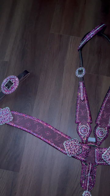 Thumbnail: Purple Wine and AB Bling Matching Tack Set