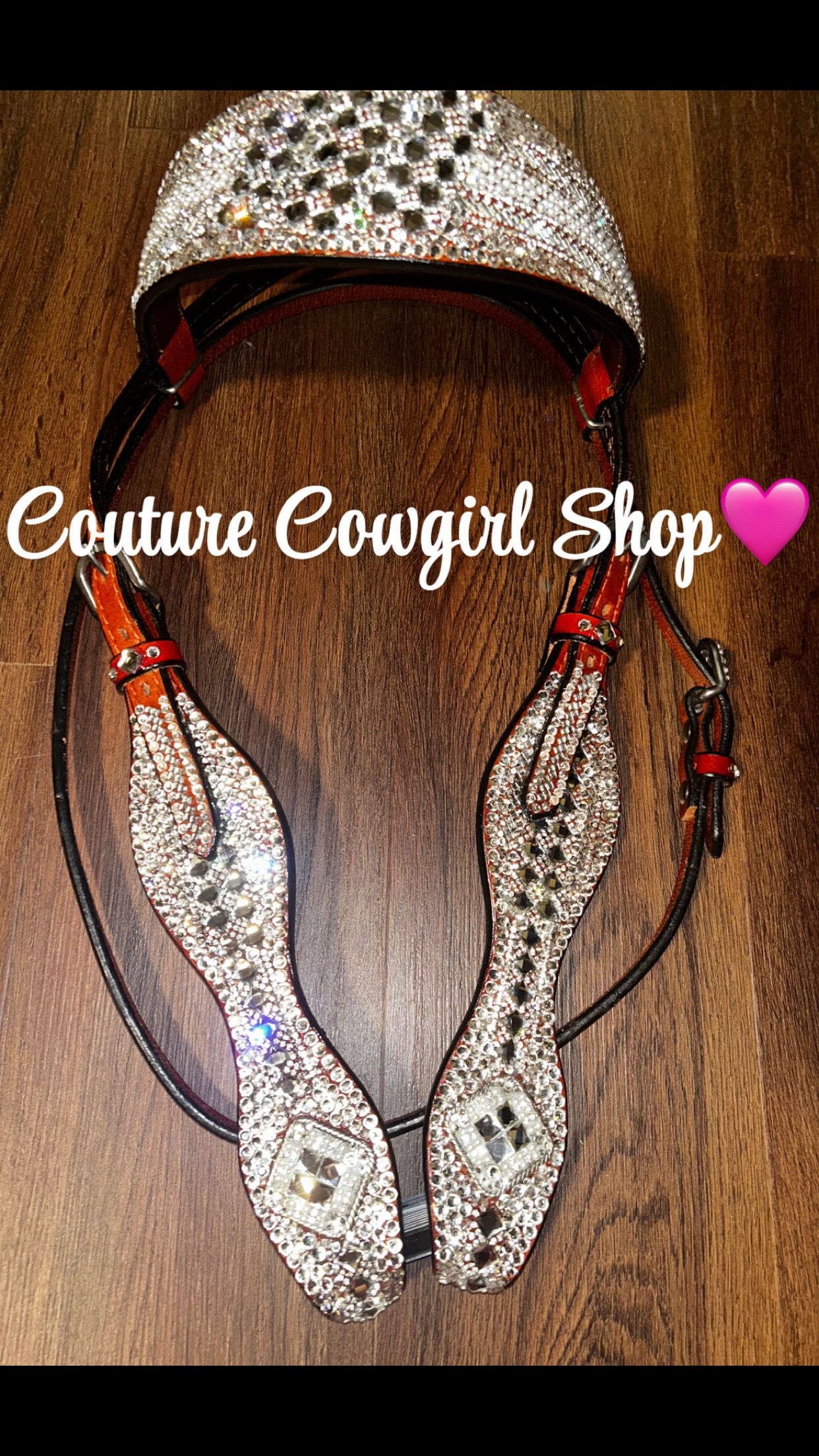 All Bling and Pearls Browband Headstall