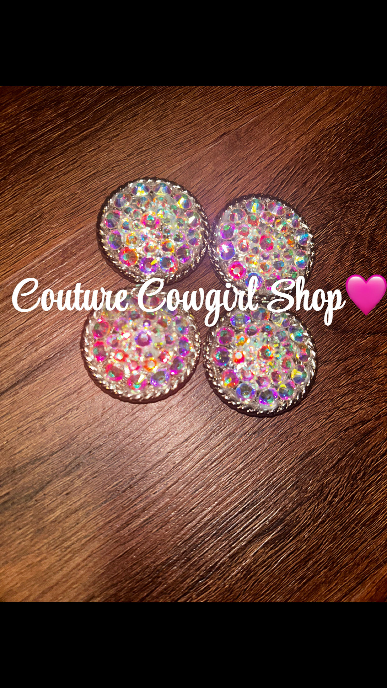 4 AB Bling 1.5 inch Conchos