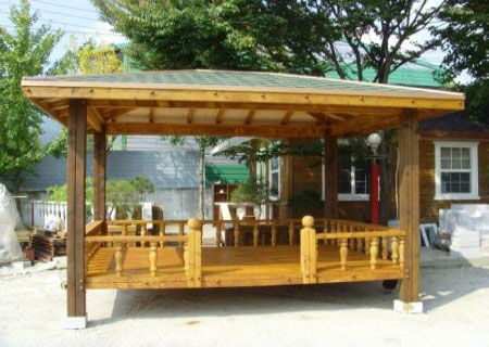 사각 싱글 정자