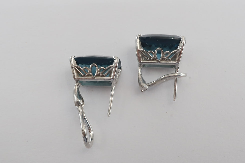 Thumbnail: 15.17cttw Ladies London Blue Topaz Earrings.