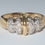 Thumbnail: Diamond Ring, 0.35cttw, Art Deco Style in 18K white gold and yellow gold