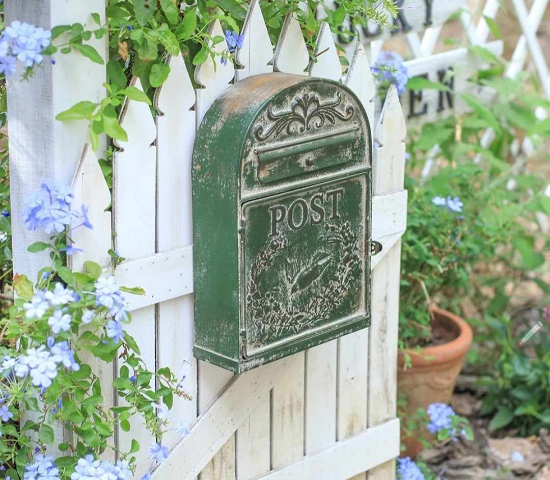 Urne Boites aux lettres verte en métal