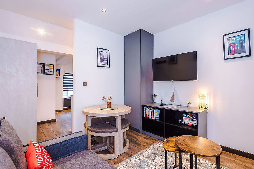Living area with sofa (James Court)