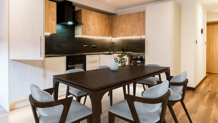 Kitchen table and Cabinets