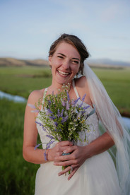 Crested Butte wedding in lush green pastures