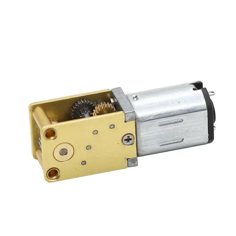 Thumbnail: 6V 68RPM 1218-N20 Motor Right Angle Worm Gear Motor Metal Gearbox D Shaft 3mm