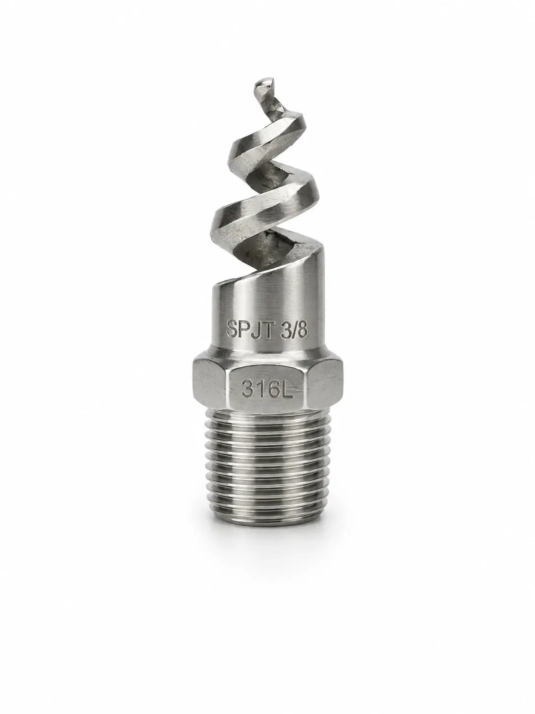 SS316 Spiral Spray Nozzle 3/8 Inch Full Cone for Industrial Spraying