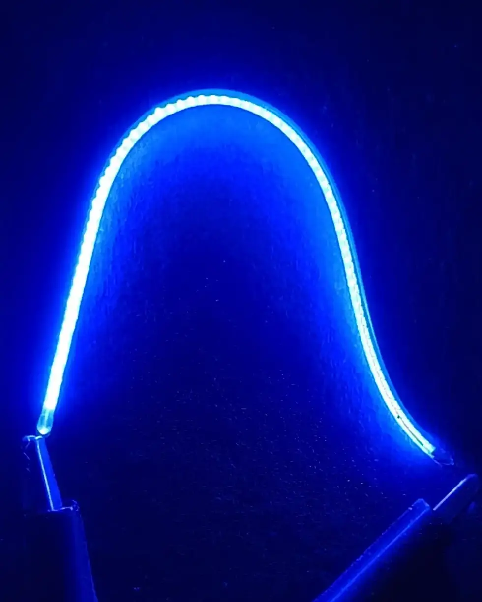Blue Flexible LED Filament COB Light Two End – 2mm Diameter, 3V, 125mm Length