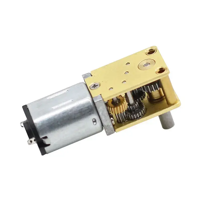 Thumbnail: 12V 16RPM 1218-N20 Motor Right Angle Worm Gear Motor Metal Gearbox D Shaft 3mm
