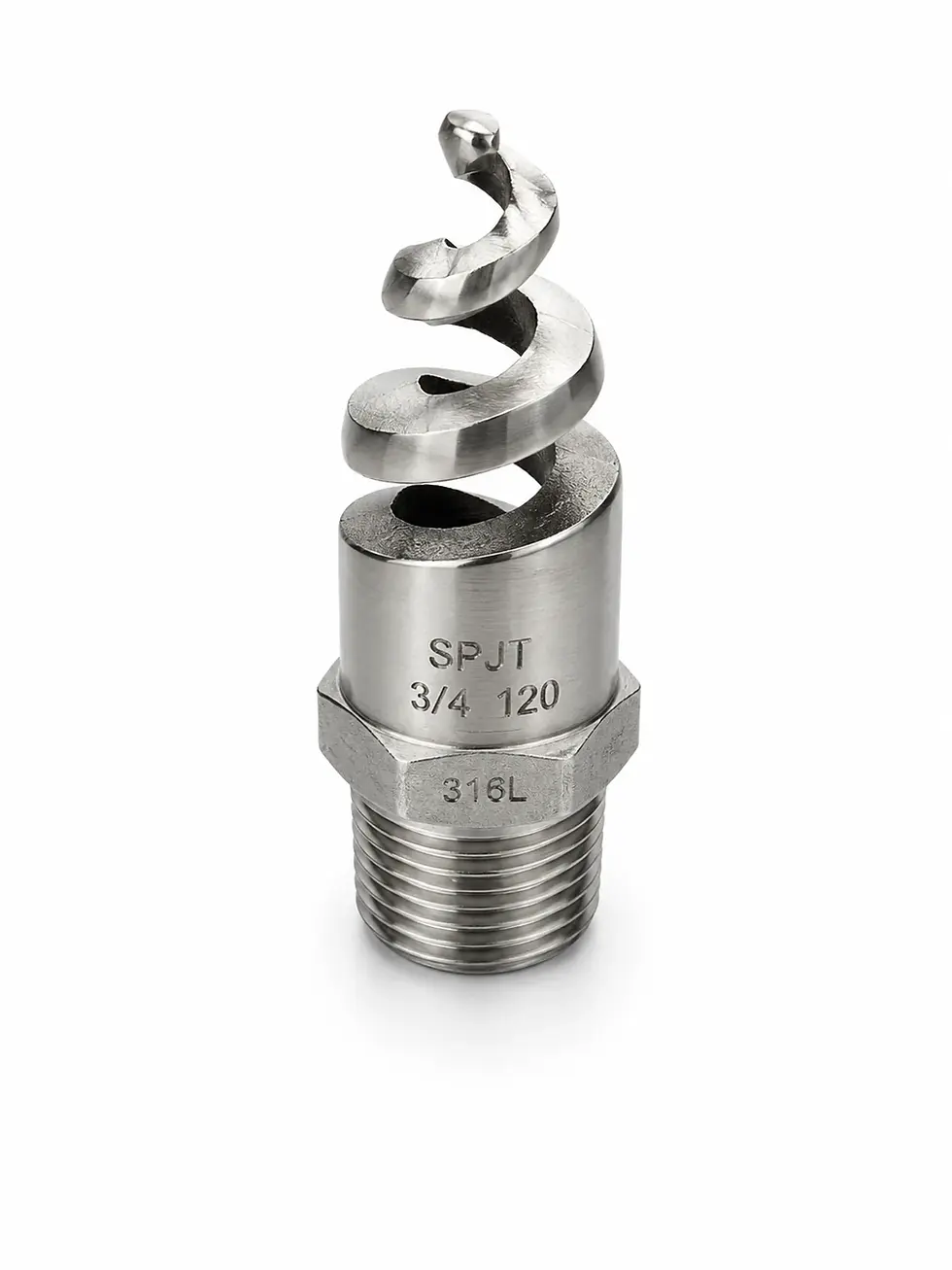Thumbnail: SS316 Spiral Spray Nozzle 3/4 Inch Full Cone for Industrial Spraying