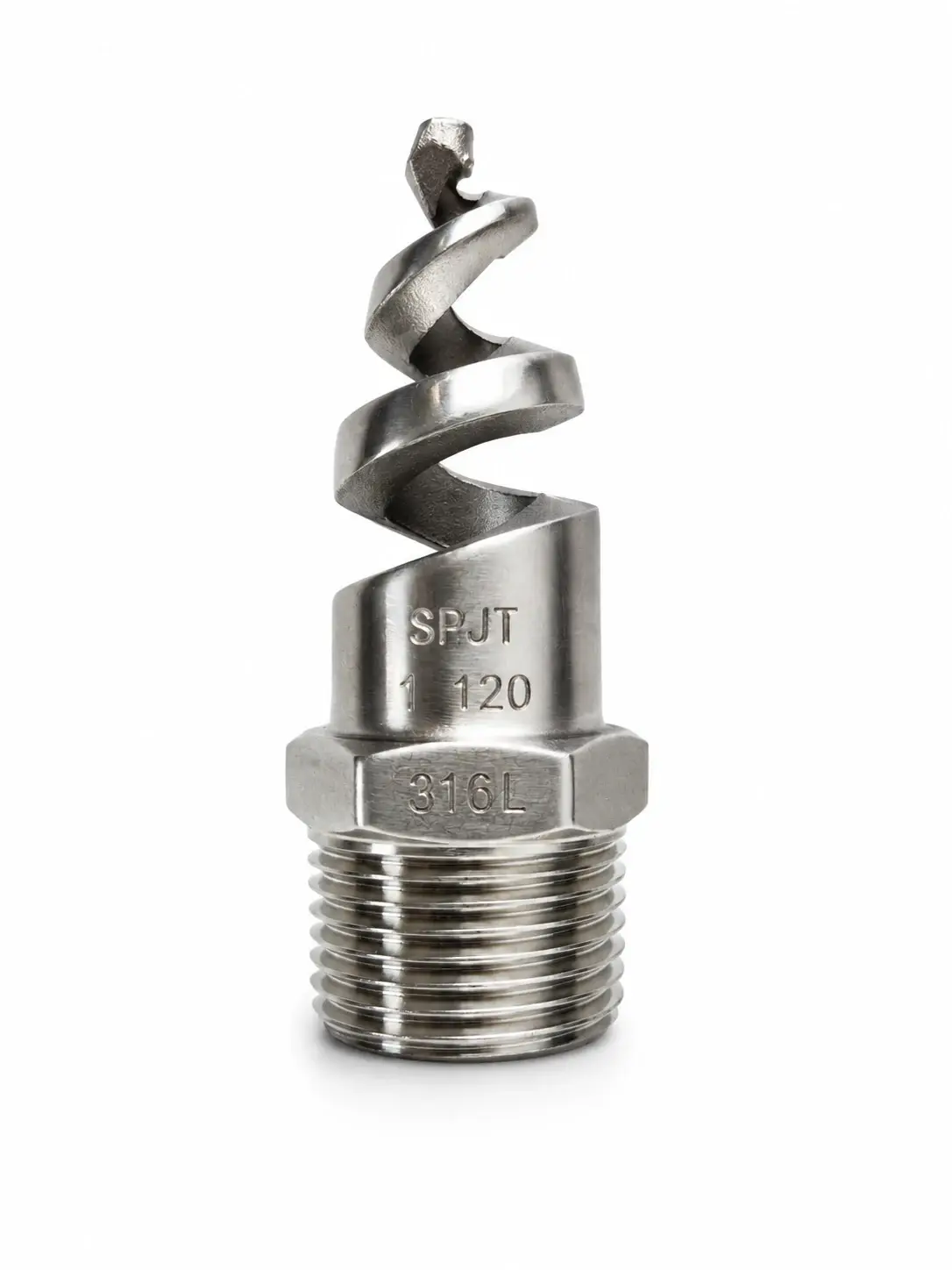 SS316 Spiral Spray Nozzle 1 Inch Full Cone for Industrial Spraying