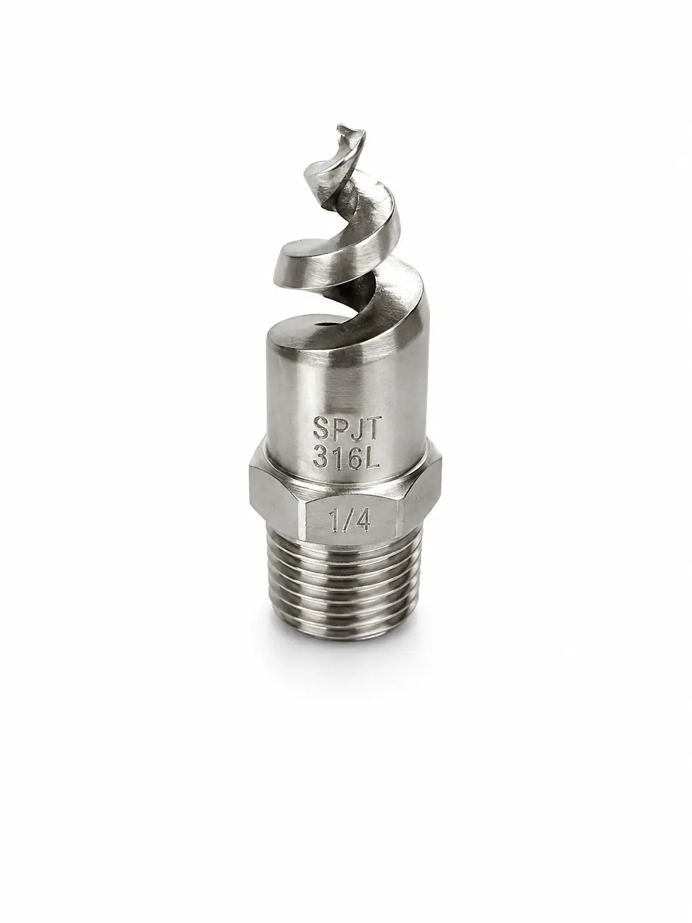 Thumbnail: SS316 Spiral Spray Nozzle 1/4 Inch Full Cone for Industrial Spraying
