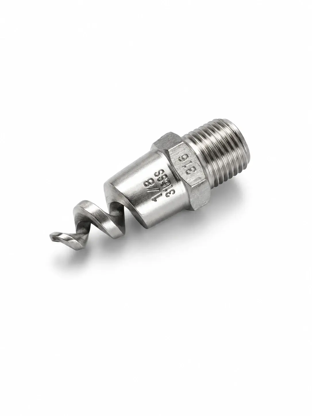 SS316 Spiral Spray Nozzle 1/4 Inch Full Cone for Industrial Spraying