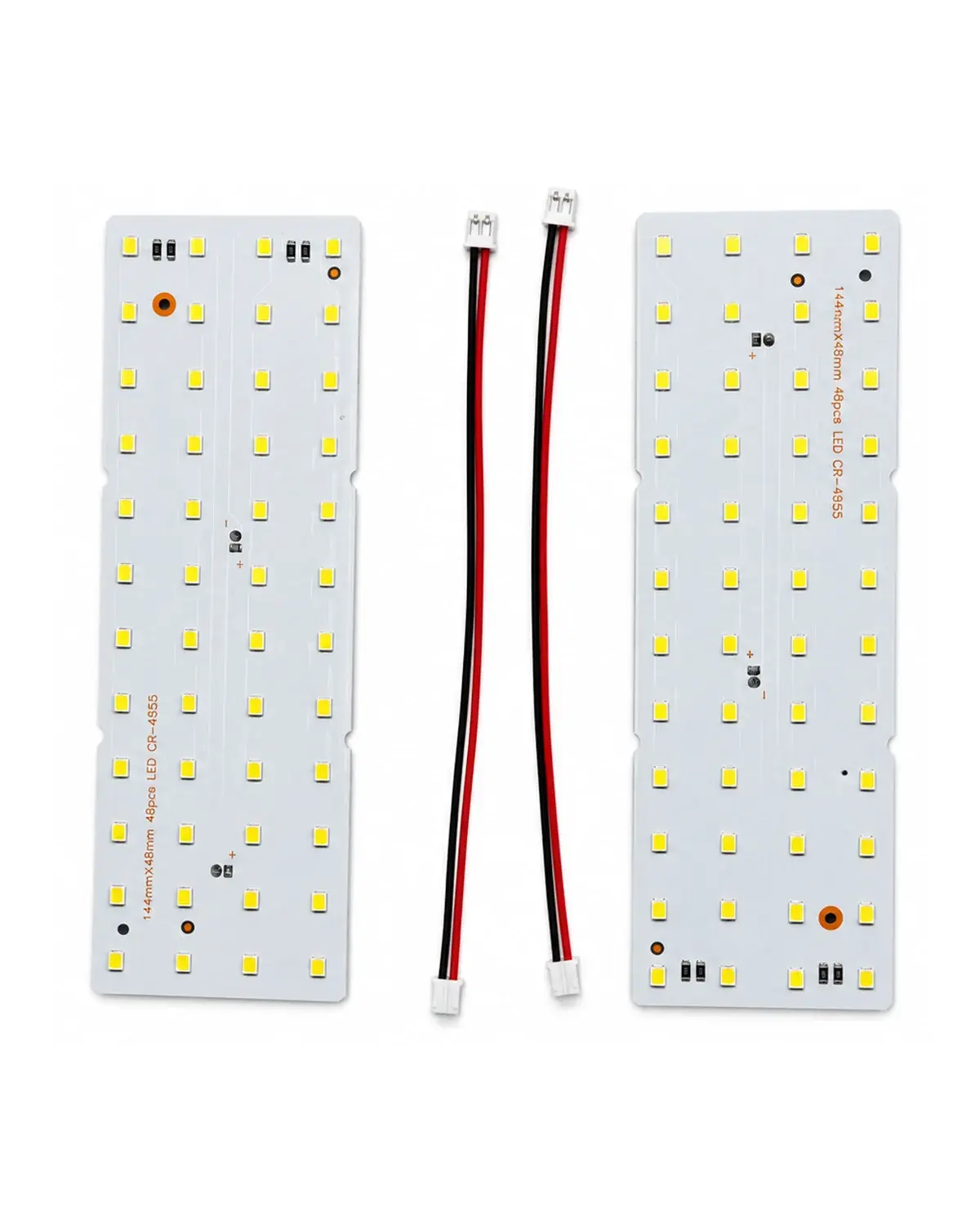 48 LED White Backlight Board 5V PH2.0 Connector 144x48mm for DIY Lighting