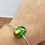 Miniature : Bracelet jonc Feuille or vert, argent 