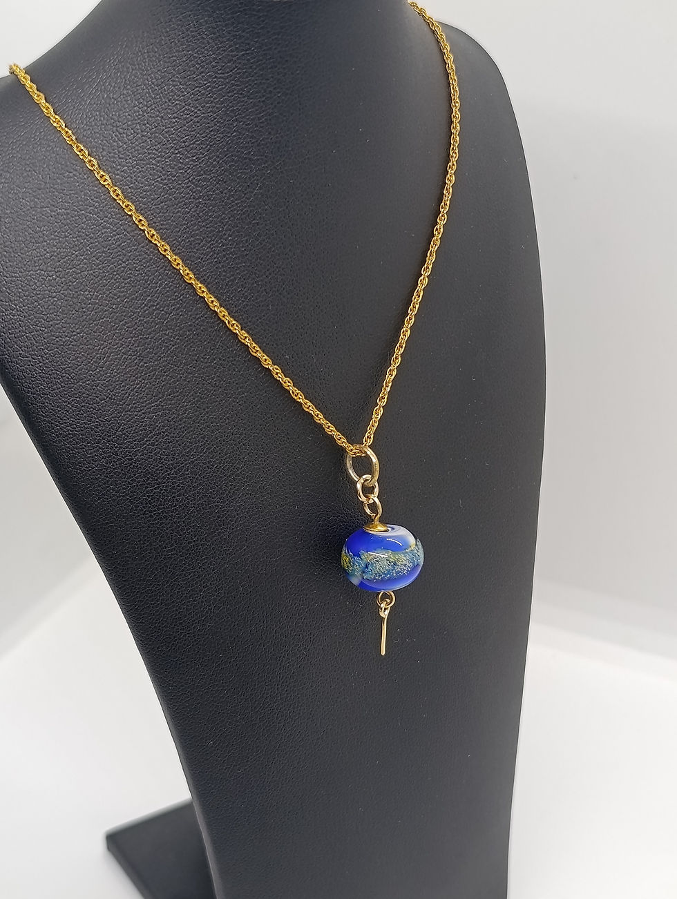 Miniature : Collier Voie Lactée Bleu, Plaqué Or 