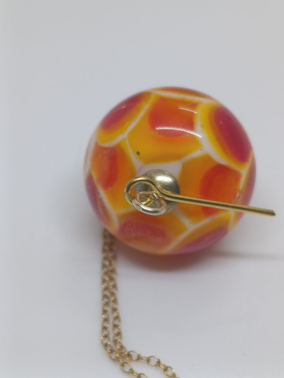 Miniature : Collier Pétale Jaune Orange, Plaqué Or