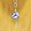 Miniature : Pendentif Agathe violet bleu, feuille d'argent, argent 