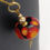 Miniature : Collier Seventies Noir Rouge Jaune, Plaqué Or