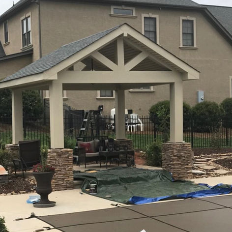 Lake Norman Deck and Patio specializes in custom made pavilions.