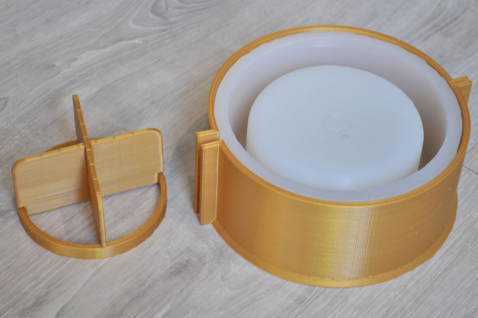 Küçük resim: Silikon Kalıp Tekli Mama Kabı Silindir Kase 0,8 Litre