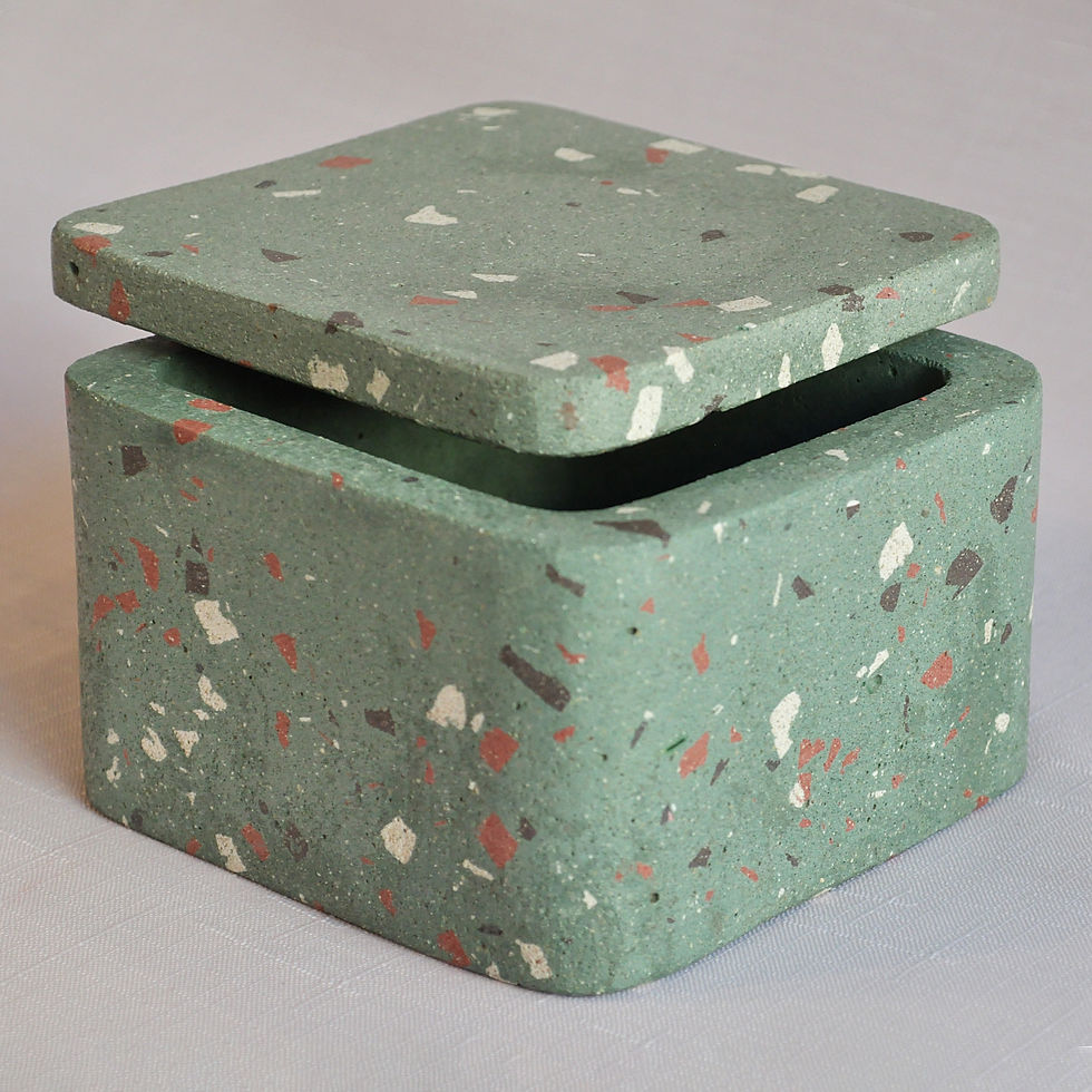 Thumbnail: Beton Terrazzo | Kutu, Silindir, Kare Kase, Mumluk
